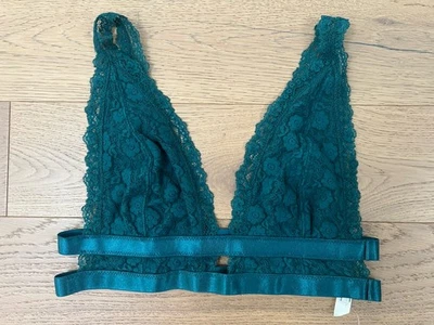 Bralette de encaje Free People Call Me Darling VERDE MAR TURCO talla XS Foto 1 de 4