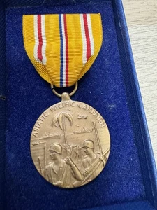 WWII US Coast Guard Asiatic-Pacifc Theatre Campaign Medal In Box - US Mint - Picture 1 of 16