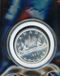 1965 Canadian Silver $1 Dollar Coin Canada - Picture 1 of 2