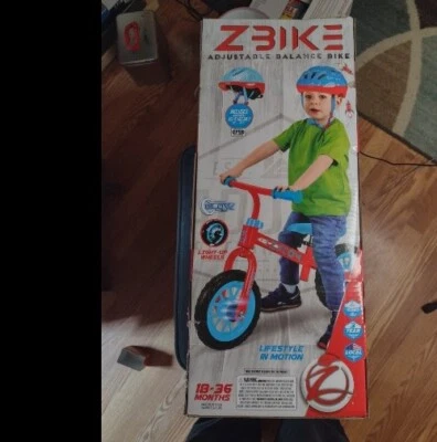Nueva bicicleta de equilibrio Z con luces brillantes de casco ajustables, garantía de 3 años 18-36 Mo Foto 1 de 4