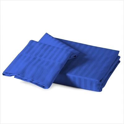 Sábana plana moderna 100 % algodón egipcio 800 hilos a rayas solamente Foto 1 de 4