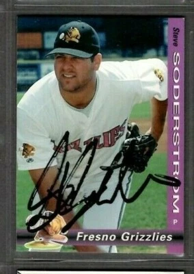 1998 Grandstand #32 Steve Soderstrom Fresno Grizzlies Signed Autograph (E67) - Image 1 of 2