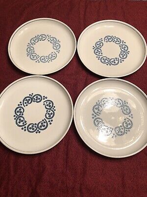 Set Of 4 Denby-Langley English Blue 10 1/8” Dinner Plates • 49.99€