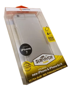 Griffin iPhone SE (2020) 8 7 6 6S Survivor Clear 4FT Drop Proof Case | Clear - Picture 1 of 6