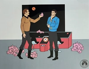 STAR TREK CAPTAIN KIRK DR MCCOY TRIBBLES Sericel Animation Art Serigraph Cel - Picture 1 of 7
