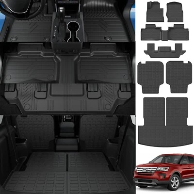 For 2020-2025 Ford Explorer Cargo Mats Floor Mats Backrest Mats Trunk Liner TPE - Image 1 of 4