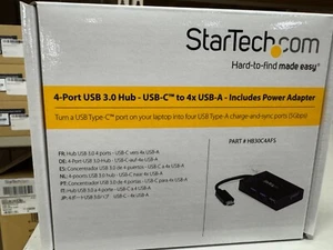 StarTech HB30C4AFS 4 Port USB C Hub - USB-C to 4x USB-A (USB 3.0/3.1 Gen - Picture 1 of 3