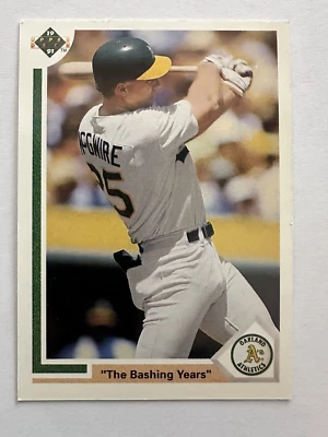 Mark McGwire (#656) Oakland A's - "The Bashing Years" - 1991 Upper Deck Baseball - Image 1 of 2