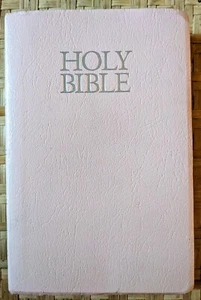 Zondervan Holy Bible King James Version Book Pink Faux Leather 1962 Embossed - Picture 1 of 5