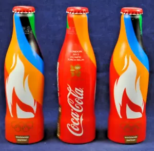 Botella de aluminio única de Coca-Cola sin abrir de Londres 2012 relé de la antorcha olímpica - Imagen 1 de 10