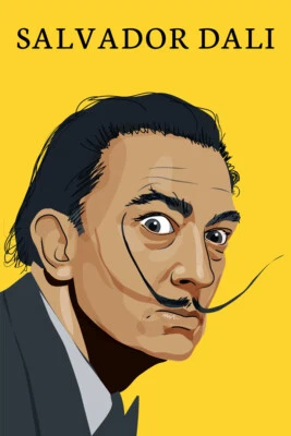 Spanish Surrealist Icon Salvador Dali Moustache Wall Room Poster - POSTER 20x30 - Image 1 of 4