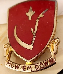 Rare Vintage USN / Navy VF 101 FIGHTER SQUADRON Mow 'Em Down Grim Reaper PIN - Picture 1 of 6