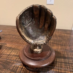 Vintage wilson a2000 baseball glove bronze brass trophy award - Picture 1 of 16
