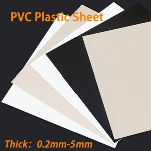 PVC Plastic Sheet Panel Hard Plastic Plate Thick 0.2mm-5mm White / Black / Beige - Picture 1 of 5