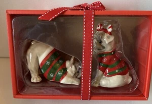 PUGS/ENGLISH BULLDOG HOLIDAY ORNAMENTS - Picture 1 of 5