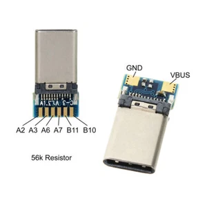 DIY 24pin USB 3.1 Type C USB-C Male Plug Connector SMT type with PC Board - Picture 1 of 1