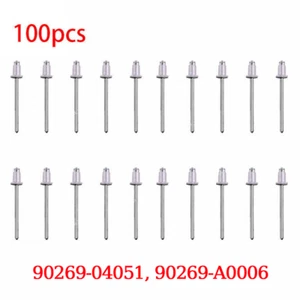 100Pcs Fit For Toyota Camry Lexus RX350 90269-A0006 Door Reveal Molding Rivet A5 - Imagen 1 de 4