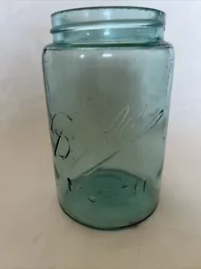 Blaue Kugel 3l Pint Einmachglas 5" Vintage Antik A Blasen - Bild 1 von 12