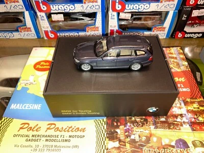 80420394357 DEALER MINICHAMPS 1 43 BMW 3er TOURING DARK GREY NEW SHIP. WORLD - Immagine 1 di 4