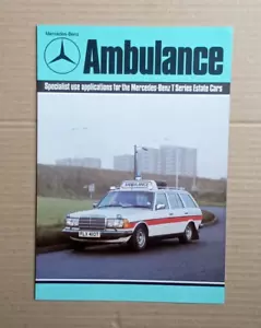 Mercedes-Benz W123 Ambulance 250T/280TE UK brochure. 4 page. Near mint condition - Picture 1 of 3