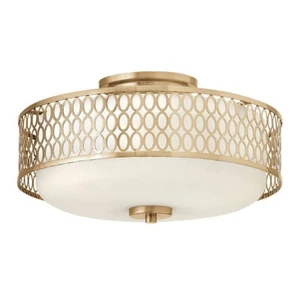 Fredrick Ramond Jules 3 Light Foyer Bath Semi-Flush, Brushed Gold - FR35601BRG - Picture 1 of 1