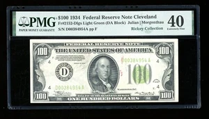 DBR 1934 $100 FRN Cleveland Fr. 2152-Dlgs PMG XF-40 Serial D00384954A - Picture 1 of 2