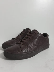 Scarpe da ginnastica basse uomo REISS in pelle ciottolata UK 7 EU 41 marrone - Foto 1 di 8