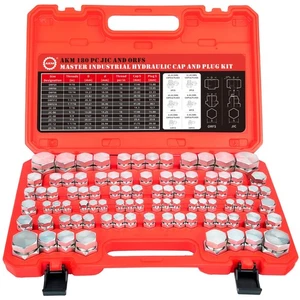 180 PC JIC and ORFS Master Industrial Hydraulic Cap and Plug Hose Tube and Pi... - Picture 1 of 7