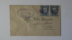 July 1885 Aptos Santa Cruz Town & County Purple cancel 1+1c Bank Note Cover UT - Picture 1 of 2