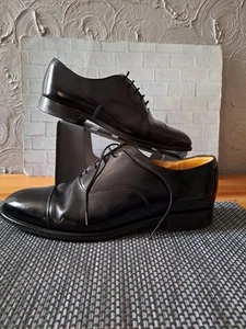Zapatos de vestir Oxford de cuero negro GRENSON Feathermaster puntera talla UK 8,5 EF - Imagen 1 de 9