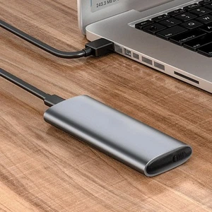 Robust Aluminum Construction M2 SSD Box Supports For SATA NVMe Protocols - Photo 1/12