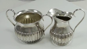 925 W.W. Scott. Sterling Silver Sugar Bowl & Creamer 301 Demitasse Miniature - Picture 1 of 5
