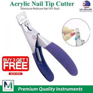 Acrylic False Nail Tip Cutter Clipper Nail Pink with Spring Manicure Tip Cutter - Picture 1 of 8