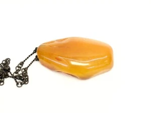 NATURAL OLD ANTIQUE BUTTERSCOTCH EGG YOLK BALTIC AMBER NECKLACE 32 grams. - Picture 1 of 4