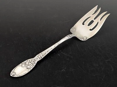 Tenedor para servir carne fría Alvin Brides Bouquet Med 8-1/2" plateado 1908 Foto 1 de 4