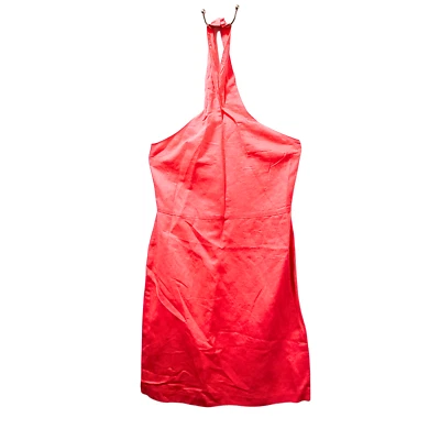 Vestido para mujer Banana Republic 10P Petite Coral Halter Top Foto 1 de 4