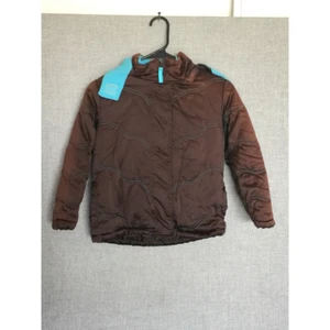 Rothschild Girls Ski Jacket Brown Long Sleeve Short Hooded Pockets Quilted S - Picture 1 of 9