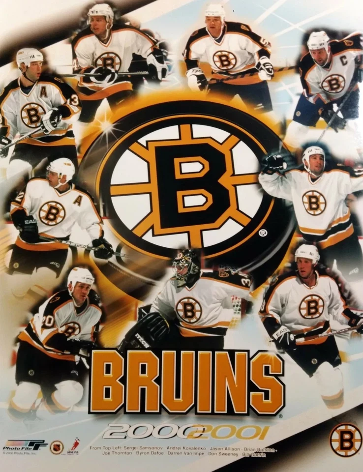 FOTO COMPUESTA DEL EQUIPO BOSTON BRUINS 2000/01 8X10 Foto 1 de 1