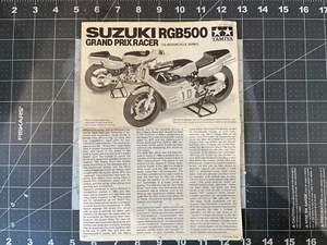 Vintage Tamiya Motorcycle - Suzuki RGB500 Grand Prix Racer Kit # 1403 Manual - Picture 1 of 4