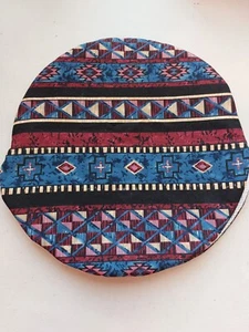 Microwave Tortilla Warmer 10" Round Blue/ Red, Tan Southwest Pattern - Picture 1 of 2