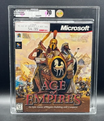 Age of Empires PC CD-ROM BIG BOX WINDOWS 95/NT Sealed New Graded VGA 70 - Image 1 of 2