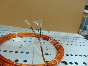 De colección 25 pies 24 AWG blindado plateado cobre Kapton alambre 3 trenzado SPC - Imagen 1 de 4