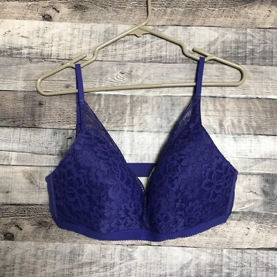 Bralette Knix Lace Deep V Talla XXL Púrpura Luz Acolchado Inalámbrico Elastizado Foto 1 de 4