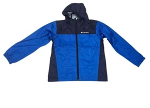 Columbia Boys Youth Hooded Windbreaker Super Blue/Collegiate Navy - Picture 1 of 2