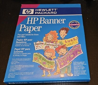 HEWLETT PACKARD HP BANNER PAPER C1820A Makes up to 15 5' Banners for 680C/690C - Image 1 of 2