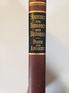 Statistics for Economics and Business - Paden and Lindquist - Vintage HC - 1951 - Picture 1 of 6