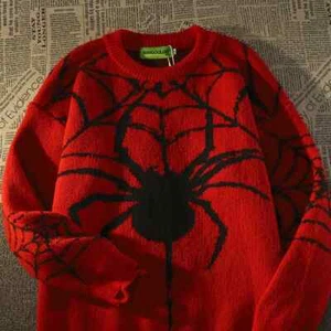 Vintage Mode Spinnenloch Pullover warme Winterstrickwaren für Herren und Damen - Bild 1 von 31