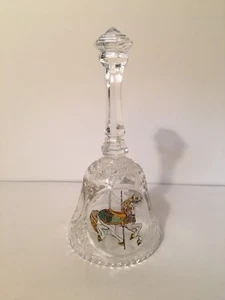 Carousel Horse Bell Crystal Cut Glass 8" by 4" Auction Finds 702 - Picture 1 of 5