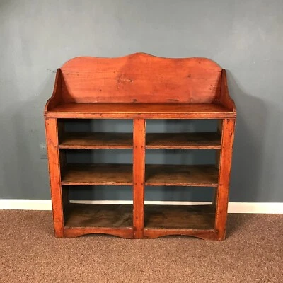 Aparador Primitive Country cara abierta rojo pino lavado Foto 1 de 4