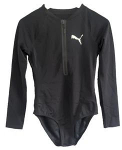 Traje de surf PUMA Lamgar para mujer manga larga traje lateral mediano negro natación playa - Imagen 1 de 17